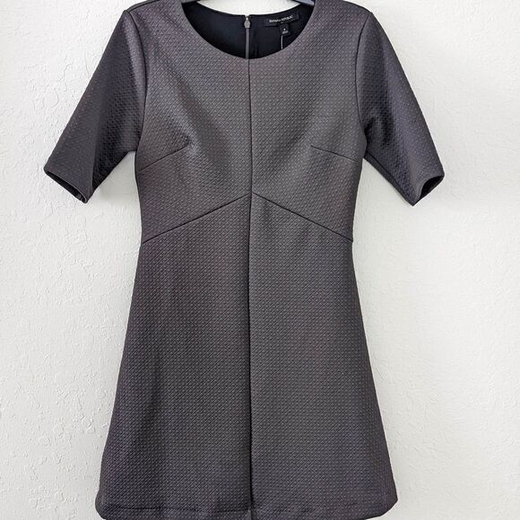 NWT Banana Republic Dress Women's Fit & Flare Midi Gray Brand New Dark Academia - Picture 2 of 10